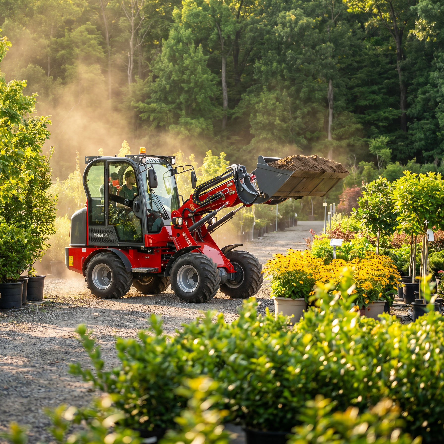wheel loader for nursery megaload